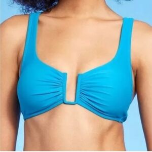 Women's U-Wire Bralette Bikini Top - Shade & Shore Blue 2X